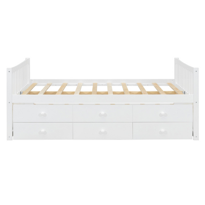 Start2Finish daybed with trundle and built-in storage drawers, ideal for guest rooms and living spaces.