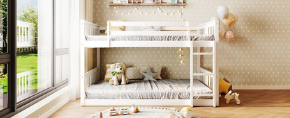 Start2Finish full over full bunk bed with ladder, sturdy space-saving design for shared bedrooms, featuring safety rails and solid construction.