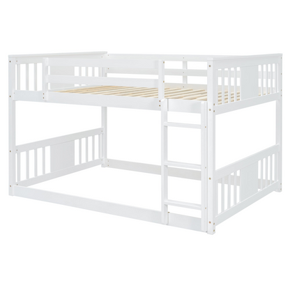 Start2Finish full over full bunk bed with ladder, sturdy space-saving design for shared bedrooms, showing the bed frame and ladder.