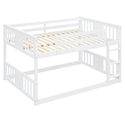 Start2Finish full over full bunk bed with ladder, sturdy space-saving design for shared bedrooms, featuring safety rails and robust construction.