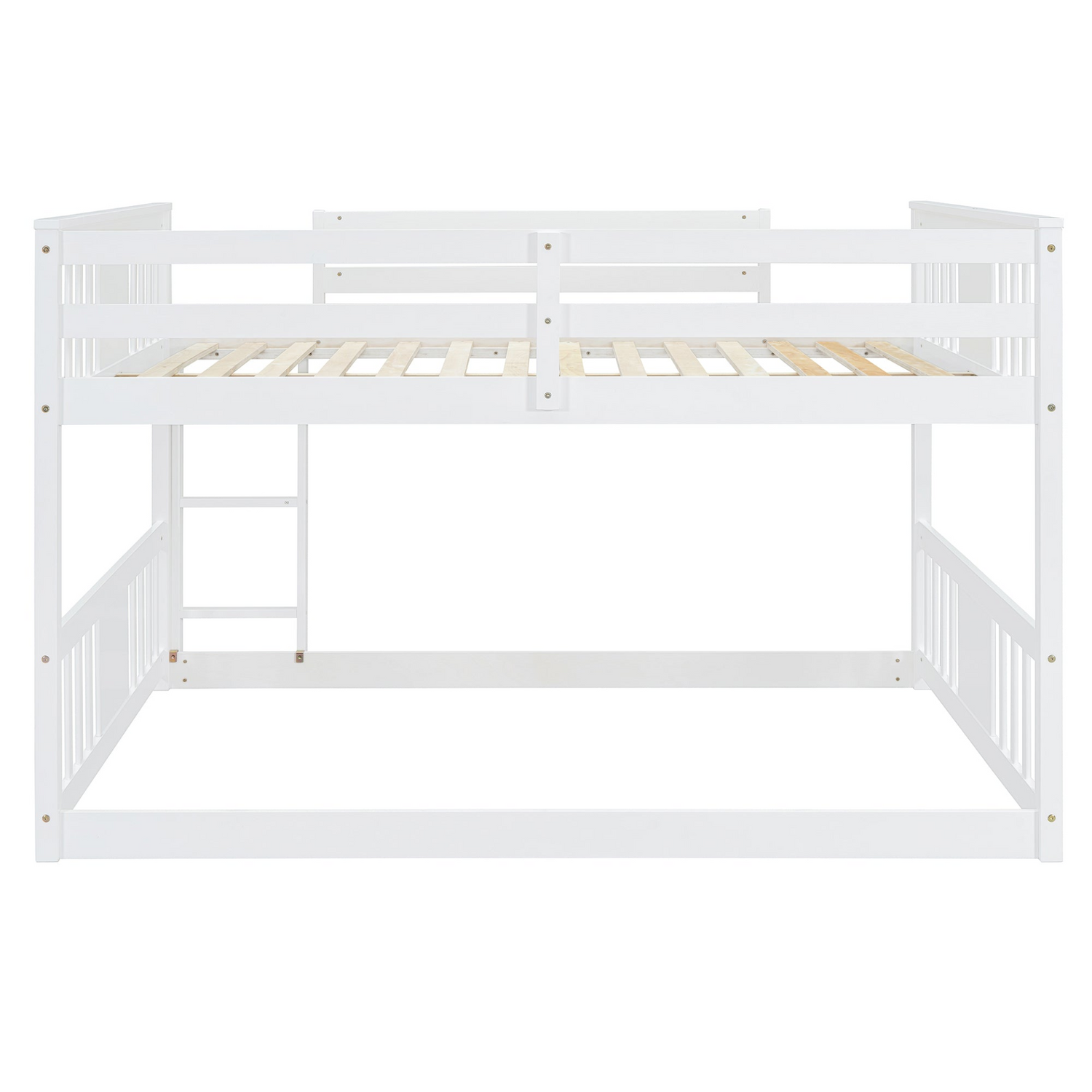 Start2Finish full over full bunk bed with ladder, sturdy space-saving design for shared bedrooms, showing the bunk bed frame and ladder.