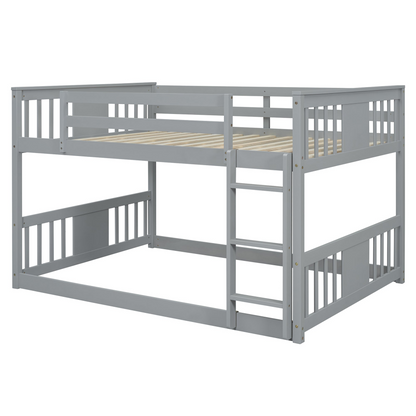Start2Finish full over full bunk bed with ladder, sturdy space-saving design for shared bedrooms, featuring metal frame and safety railings.