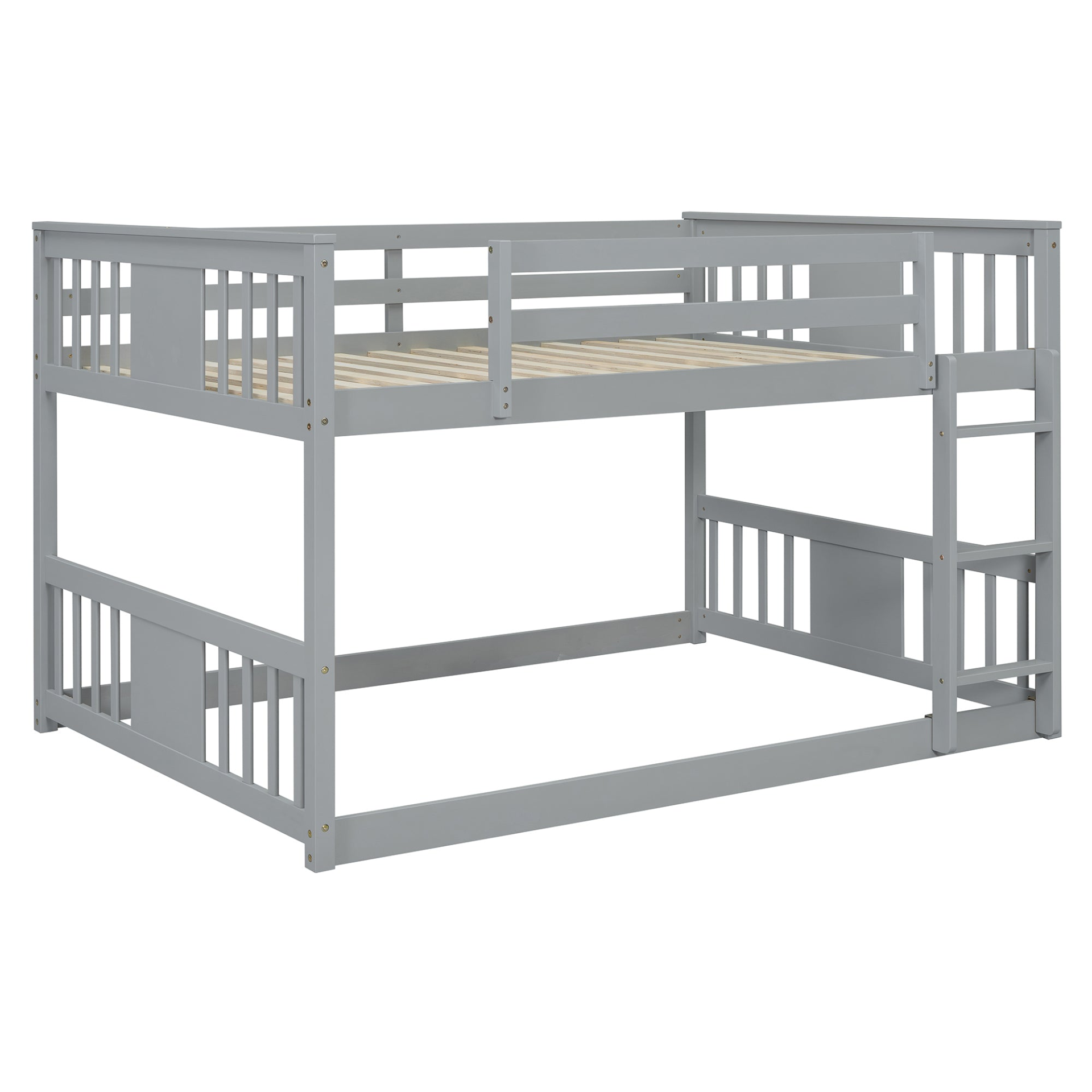 Start2Finish full over full bunk bed with ladder, sturdy space-saving design for shared bedrooms, featuring safety rails and solid construction.