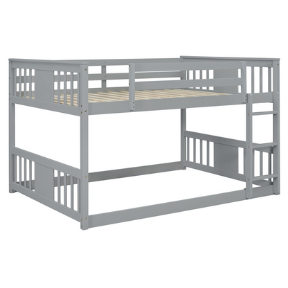 Start2Finish full over full bunk bed with ladder, sturdy space-saving design for shared bedrooms, featuring safety rails and solid construction.
