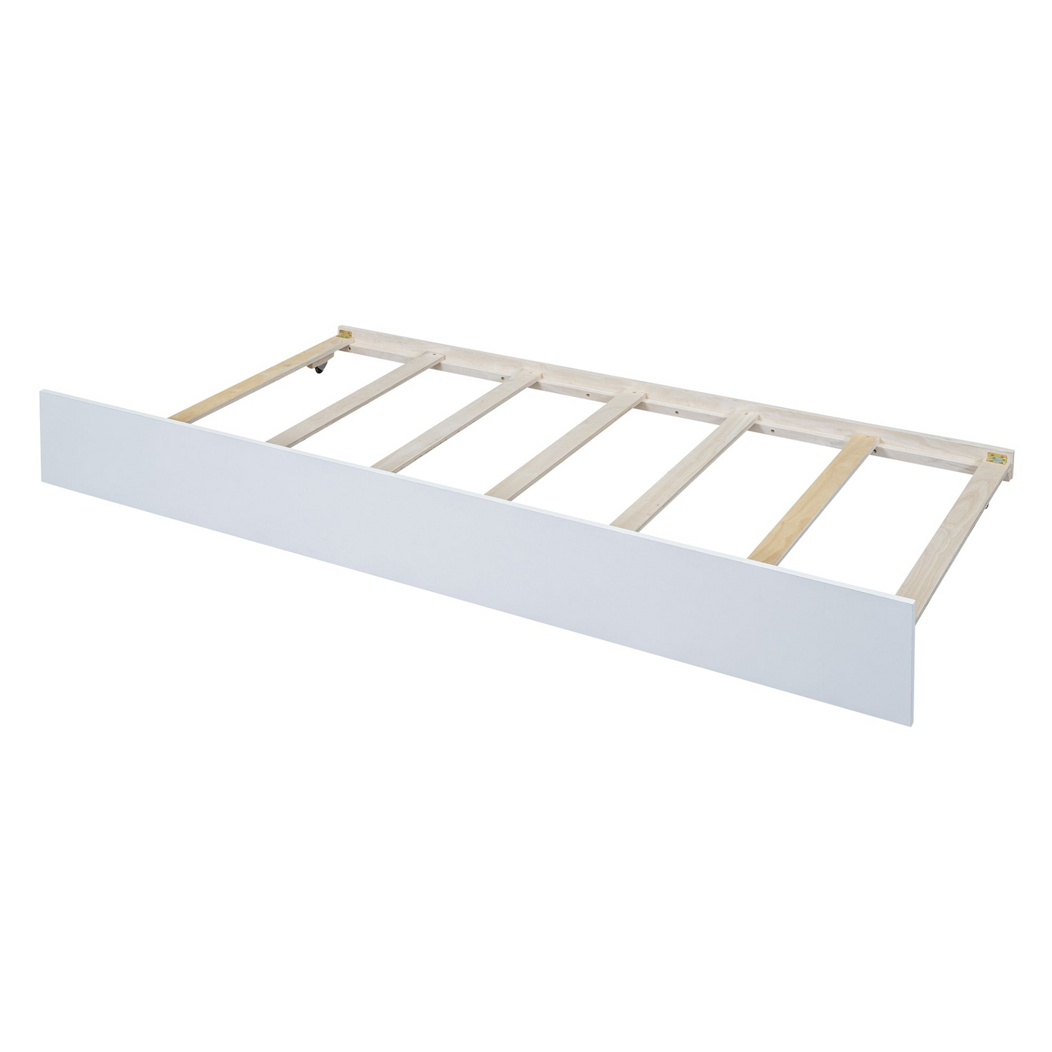 Start2Finish wood daybed with trundle and fence guardrails, ideal for kids&