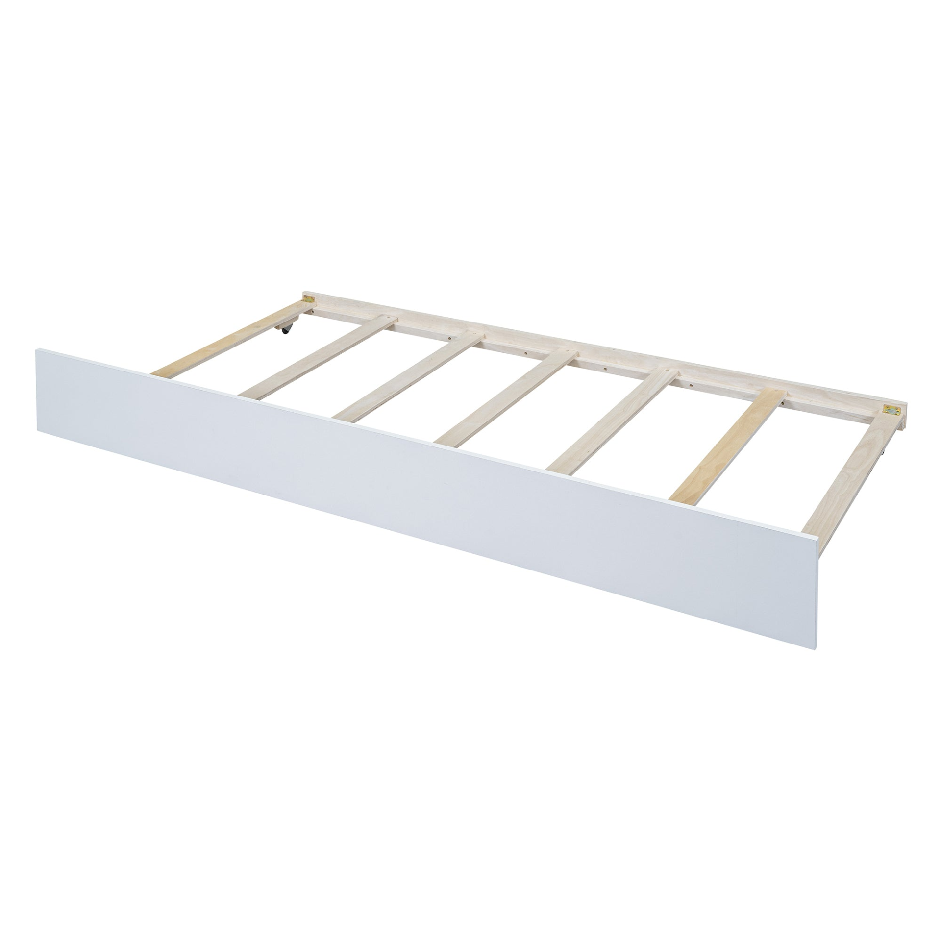 Start2Finish wood daybed with trundle and fence guardrails, ideal for kids&