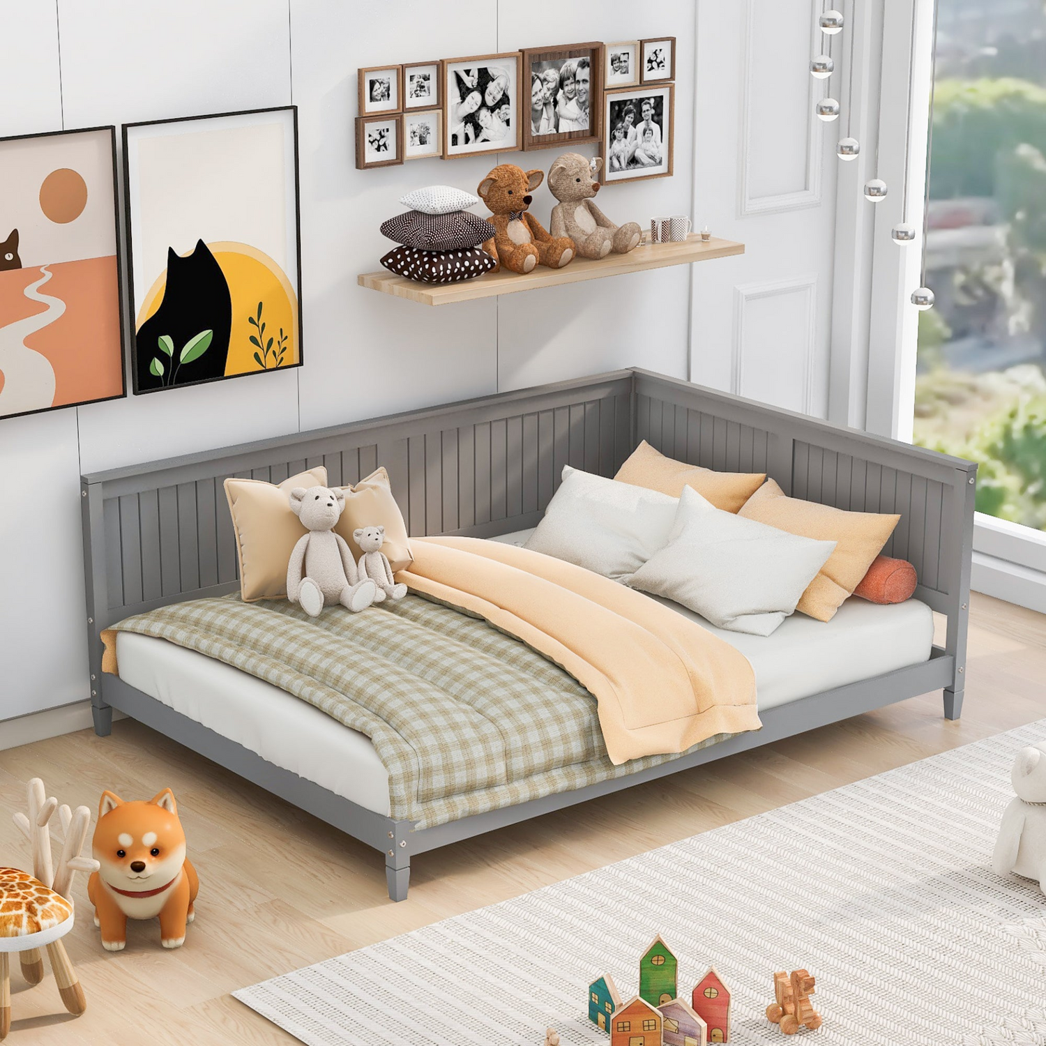 Start2Finish full size wood daybed with classic solid wood frame, durable build, and easy assembly, serving as sofa bed or guest bed.