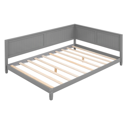Start2Finish full size wood daybed with classic solid wood frame, showcasing durable build and easy assembly in a cozy living space.