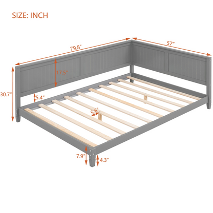 Start2Finish full size wood daybed sofa bed with solid wood frame, showcasing durable construction and easy assembly.