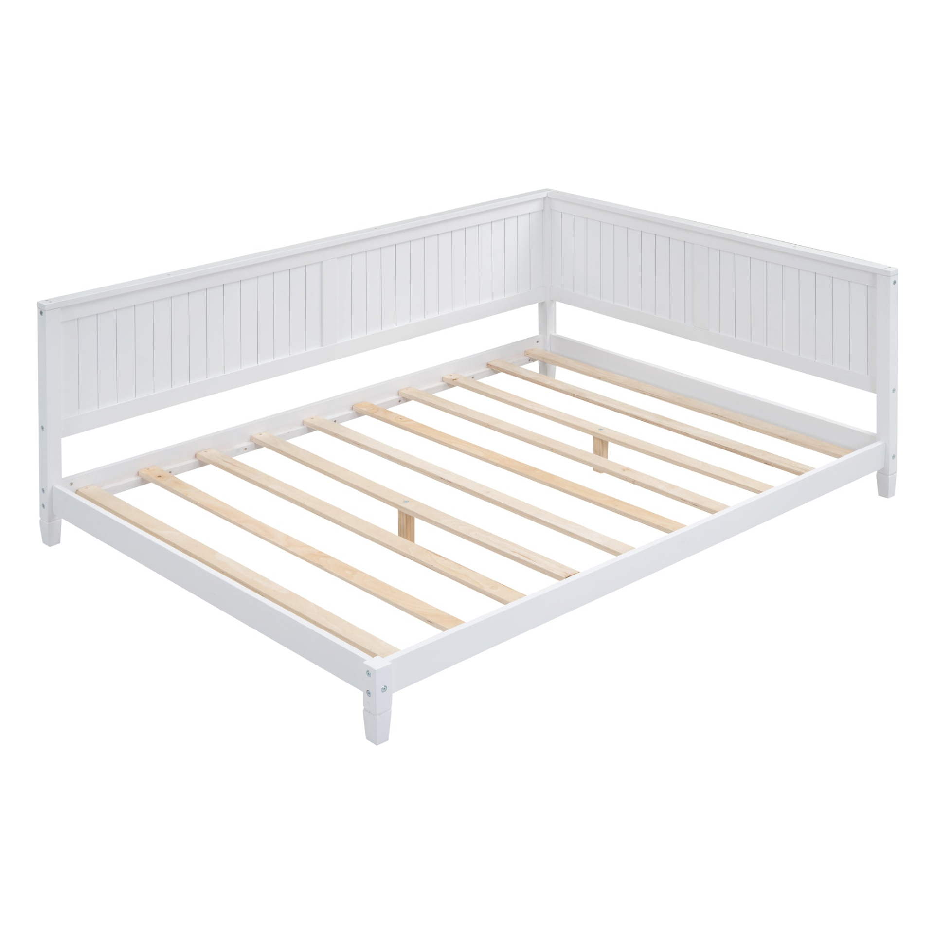 Start2Finish full size wood daybed with solid frame, showcasing its classic design and easy-to-assemble structure.