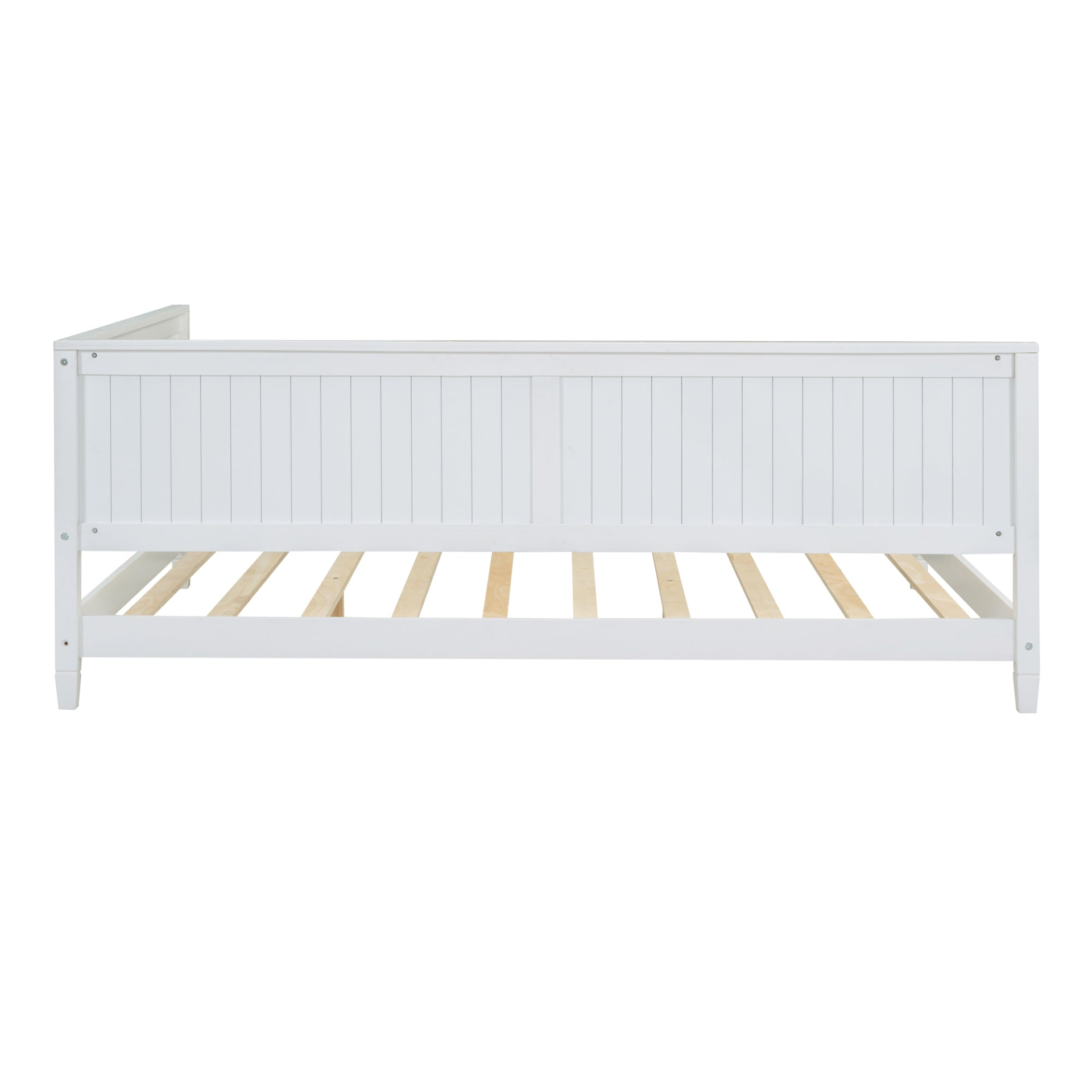 Full size wood daybed with solid wood frame and classic design, featuring a sofa bed style and easy assembly by Start2Finish.