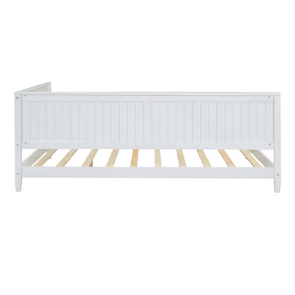 Full size wood daybed with solid wood frame and classic design, featuring a sofa bed style and easy assembly by Start2Finish.