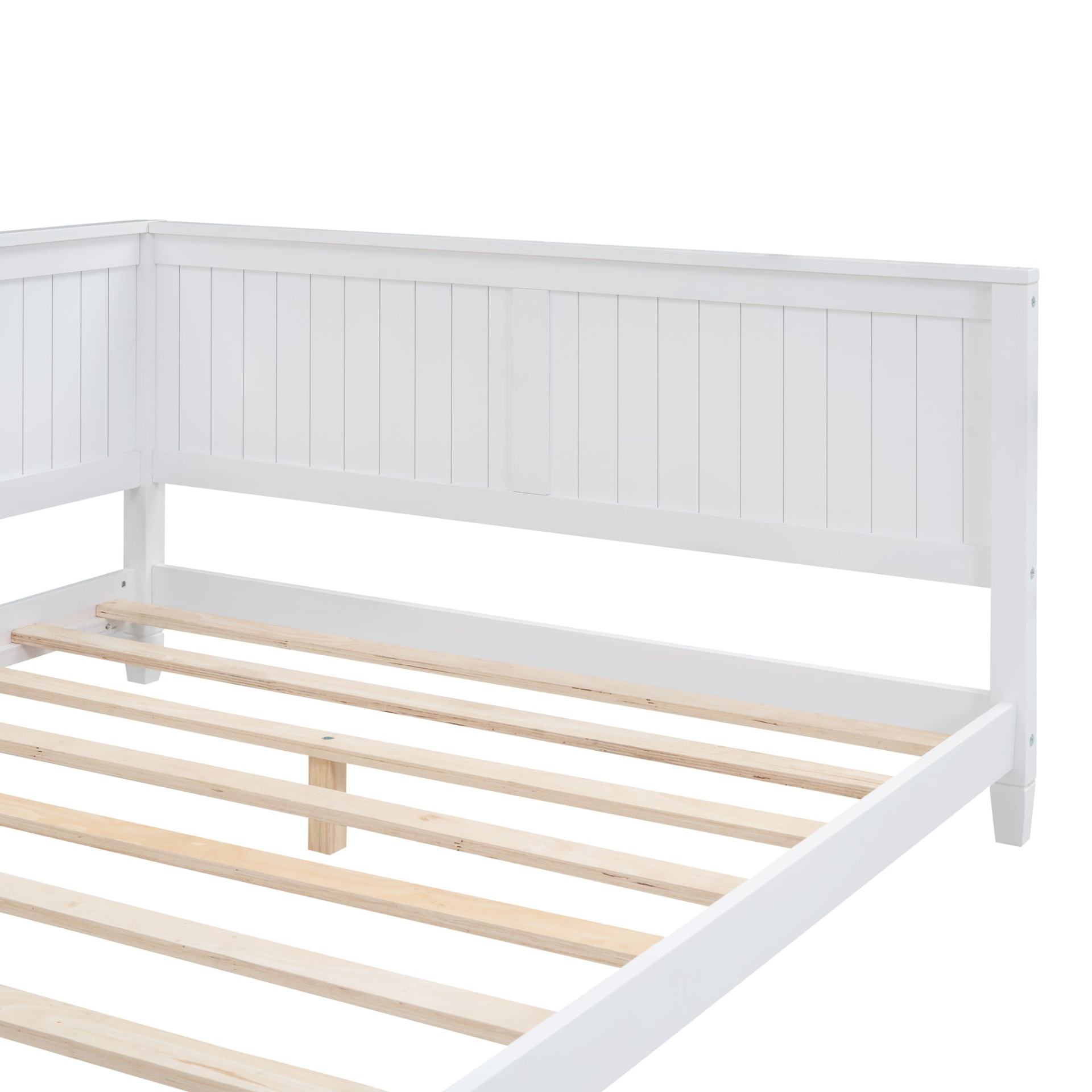 Start2Finish full size wood daybed with solid wood frame, classic sofa bed design, durable build, and easy assembly.