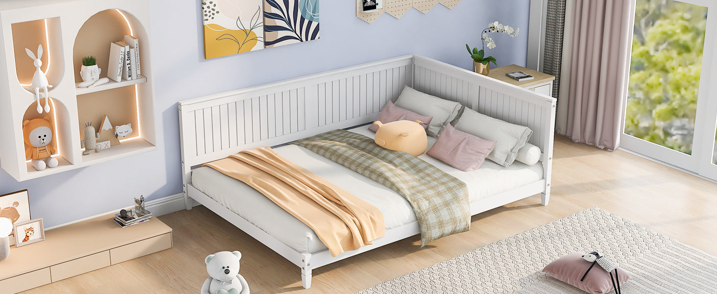 Start2Finish full size wood daybed with solid wood frame, durable build, and easy assembly, serving as a sofa bed for versatile use.