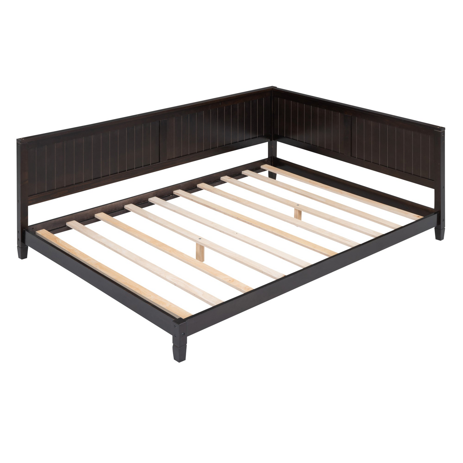Full size wooden daybed and sofa bed with solid wood frame, showcasing a durable, classic design and easy assembly.