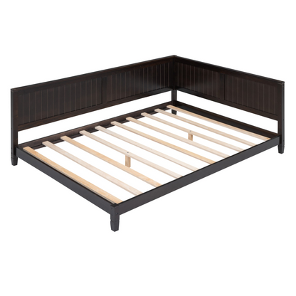 Full size wooden daybed and sofa bed with solid wood frame, showcasing a durable, classic design and easy assembly.