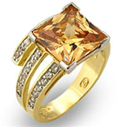 Turquoise Tiger gold and rhodium plated 925 sterling silver ring with AAA grade cubic zirconia, elegant jewelry accessory.