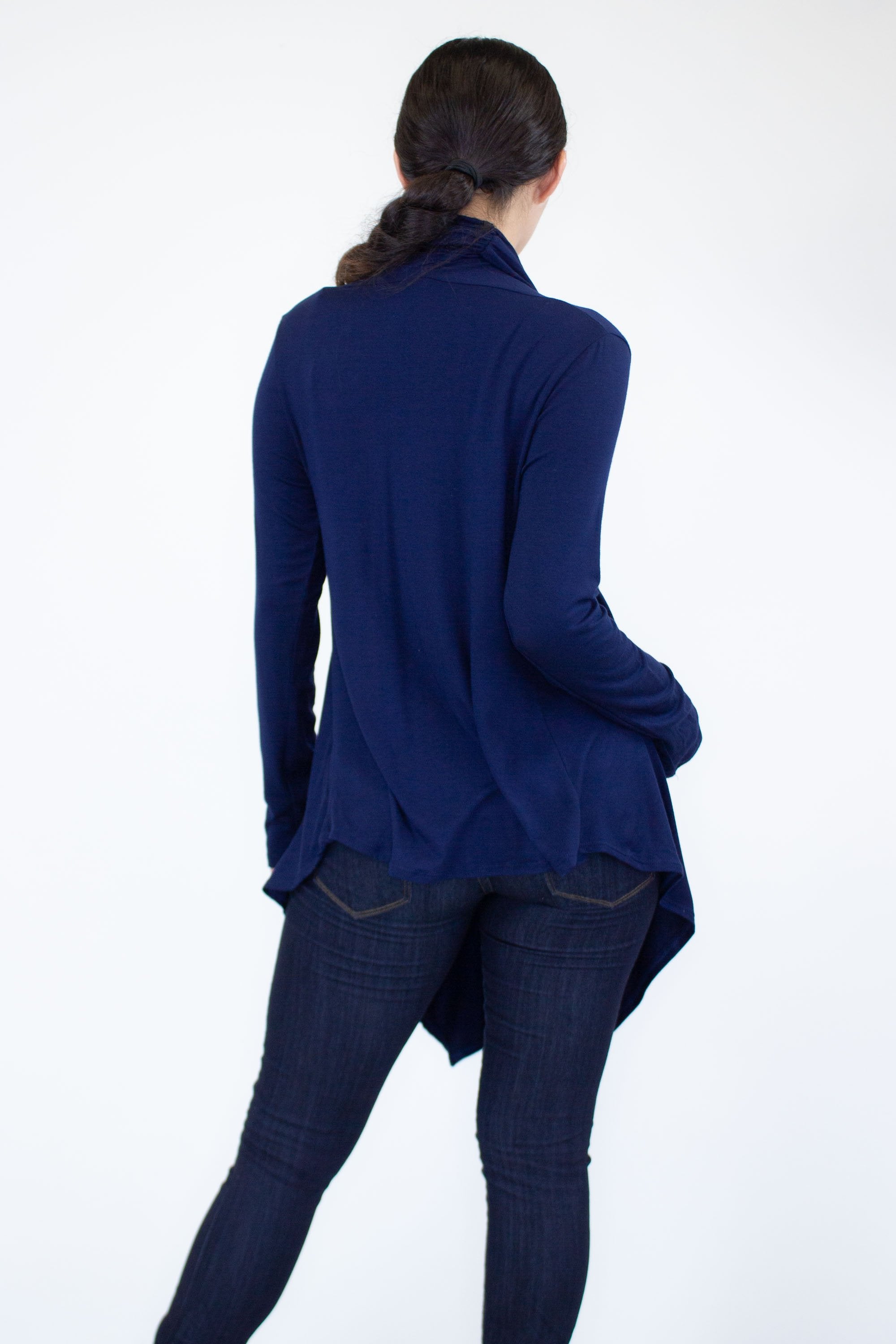 Lightweight open front cardigan by Yellow Hera, soft fabric, casual style, displayed on a hanger.