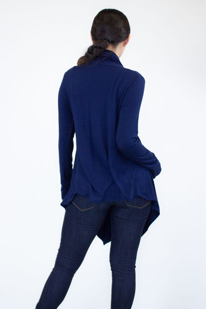 Lightweight open front cardigan by Yellow Hera, soft fabric, casual style, displayed on a hanger.