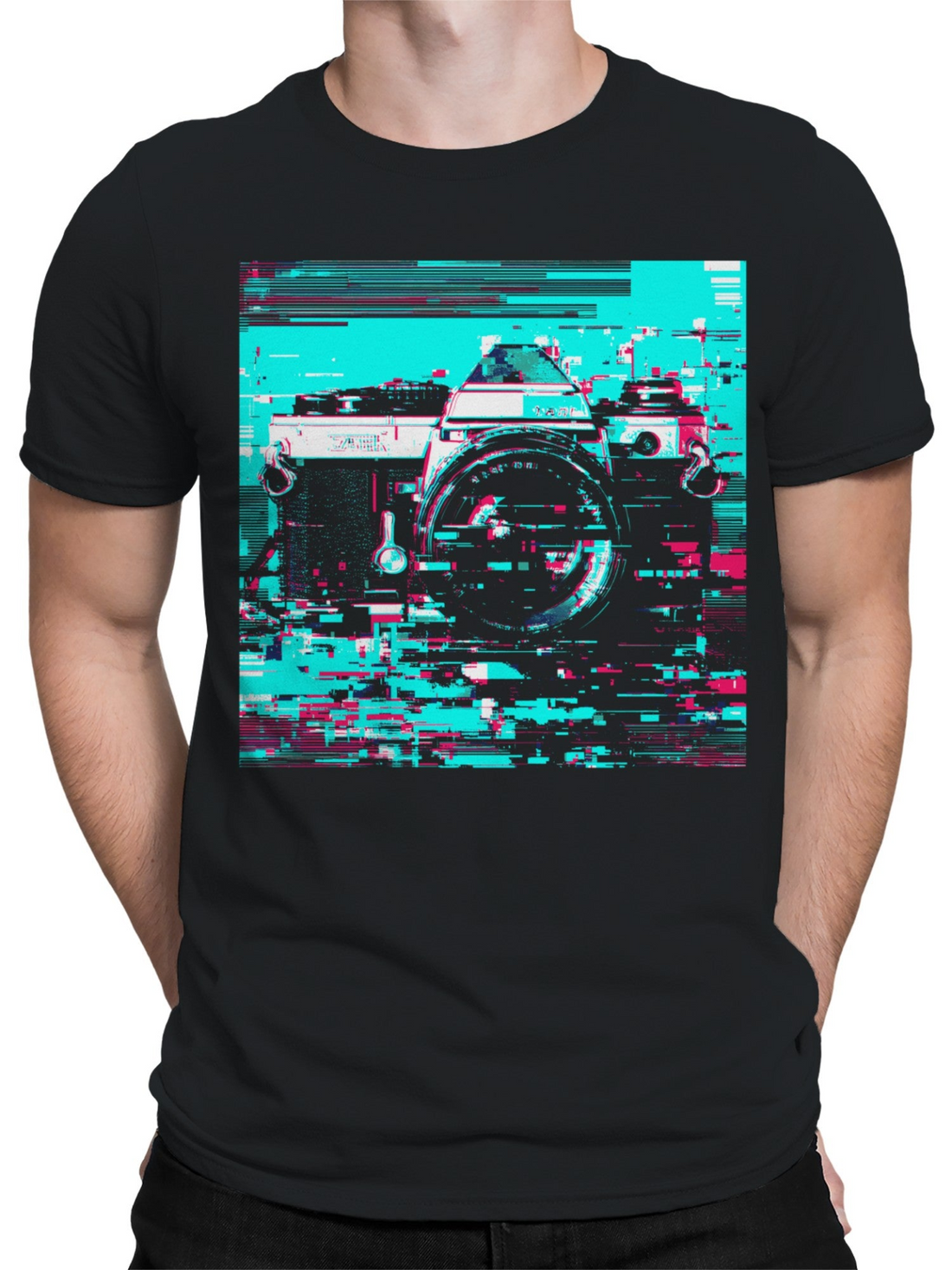 Vintage camera glitch art men&
