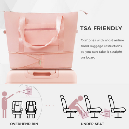 Start2Finish 5-piece luggage set with USB port, hard shell ABS+PC, spinner wheels, and matching travel bags in a sleek design.