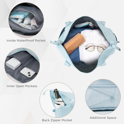 Start2Finish 5-piece luggage set with USB port, hard shell ABS+PC, spinner wheels, and travel bags for durable travel accessories.