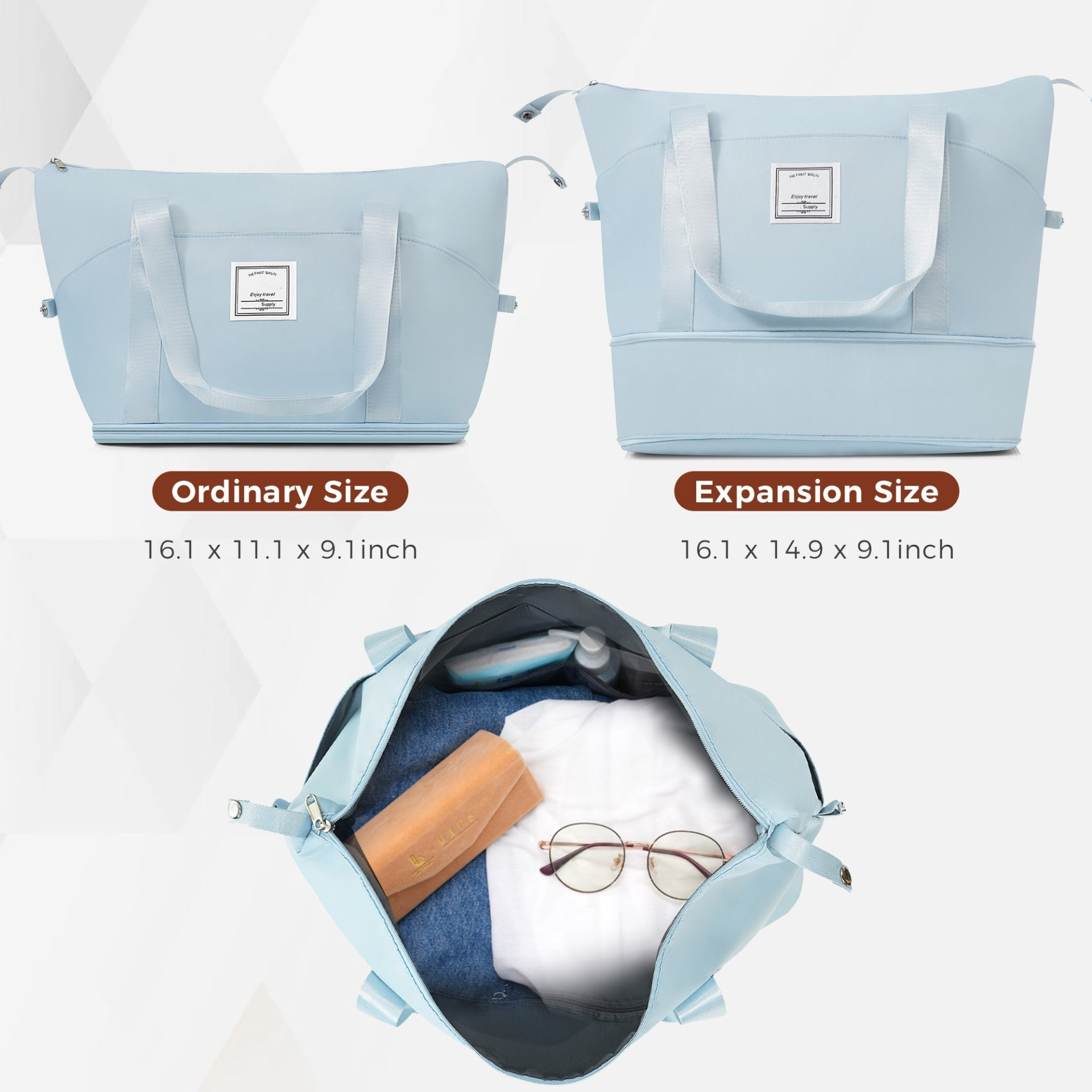 Start2Finish 5-piece luggage set with hard shell ABS+PC, spinner wheels, USB port, and travel bag for convenient travel accessories.
