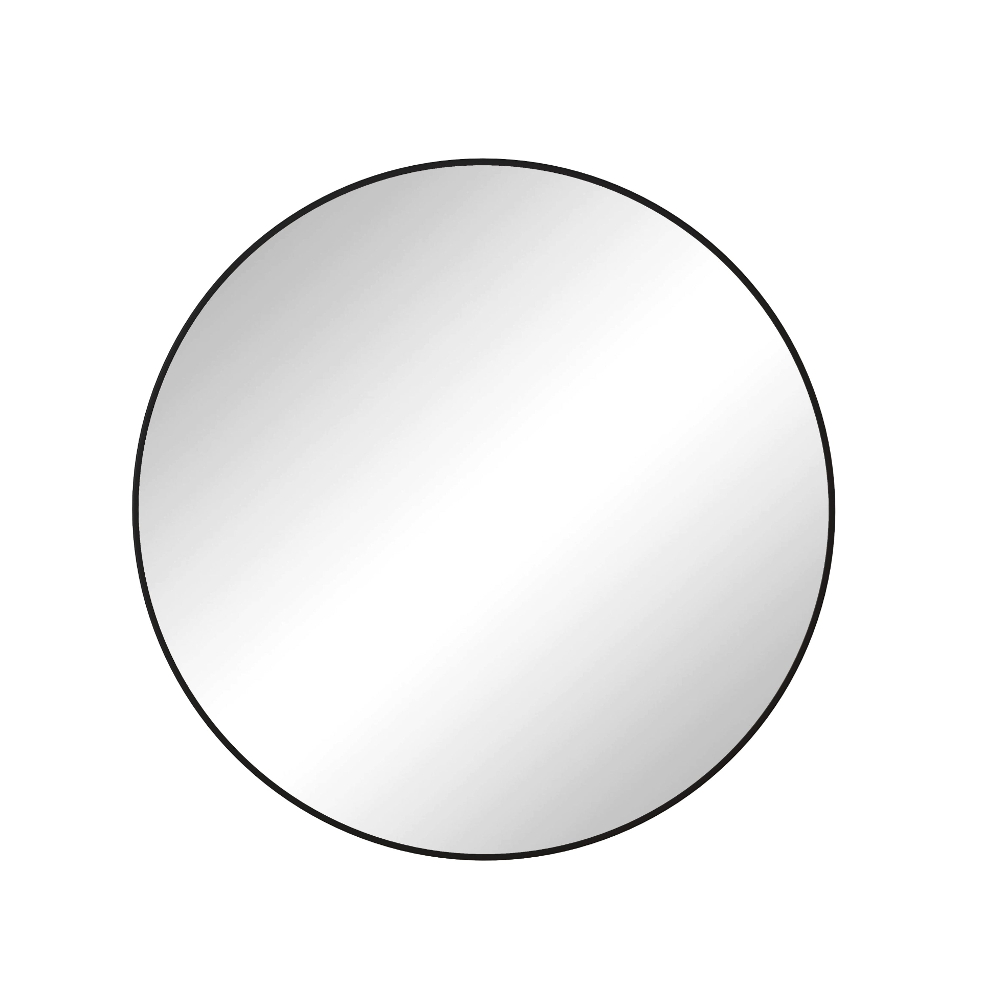 Start2Finish round metal-framed wall mirror with circular design, ideal for vanity and home decor.