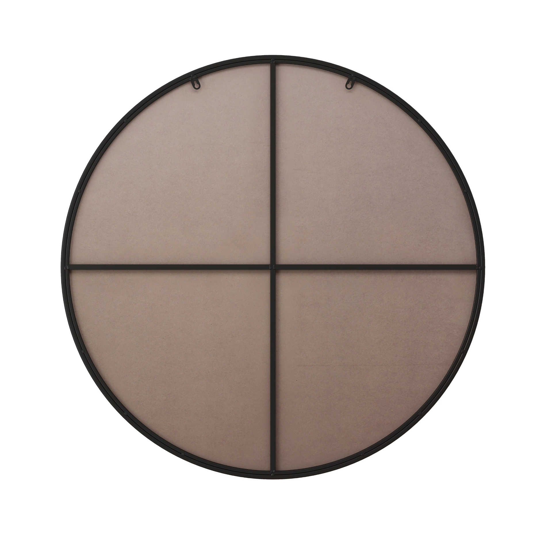 Start2Finish round wall mirror with a metal frame, ideal for vanity or home decor, featuring a circular design and reflective surface.