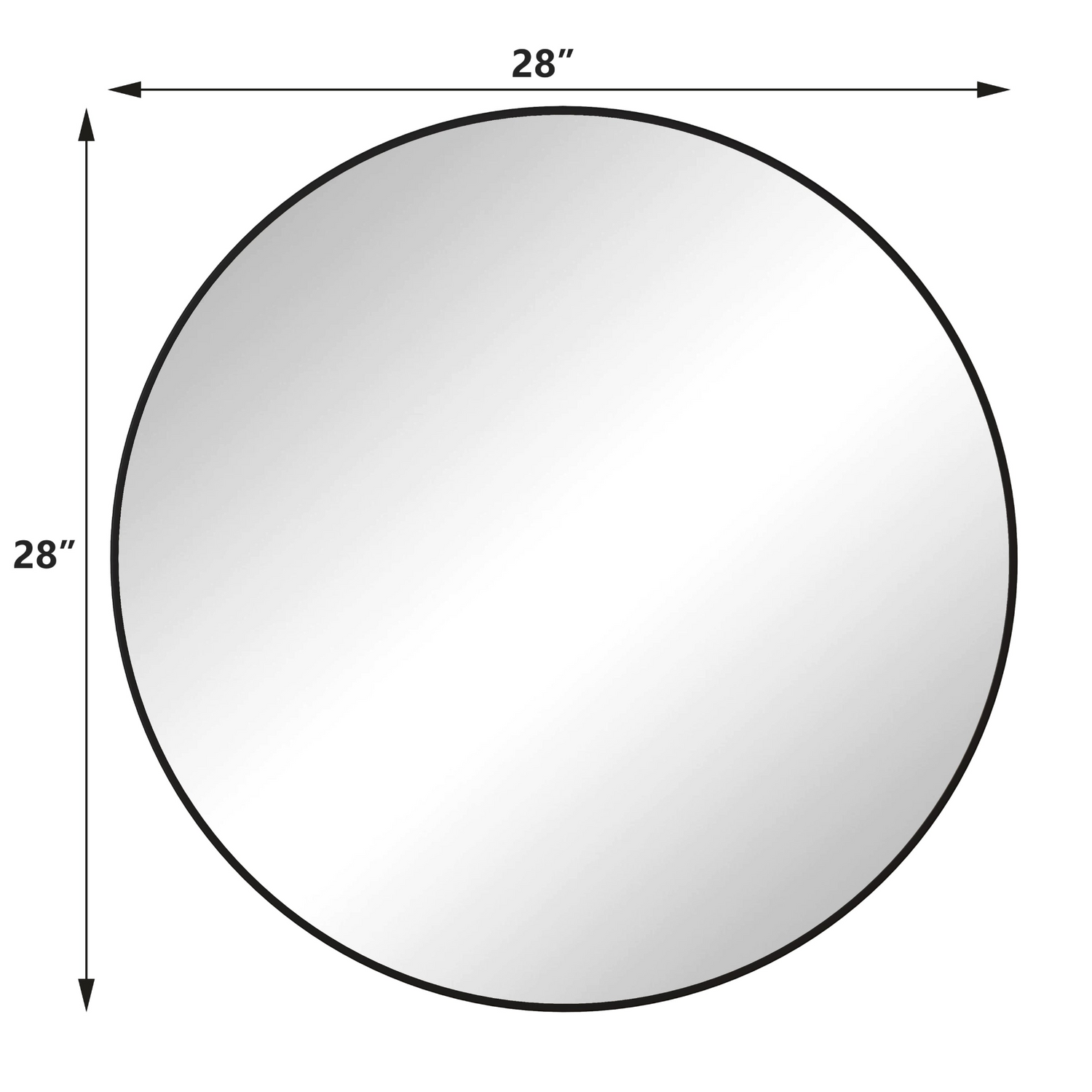 Start2Finish round metal-framed wall mirror with circular design, ideal for vanity and home decor.