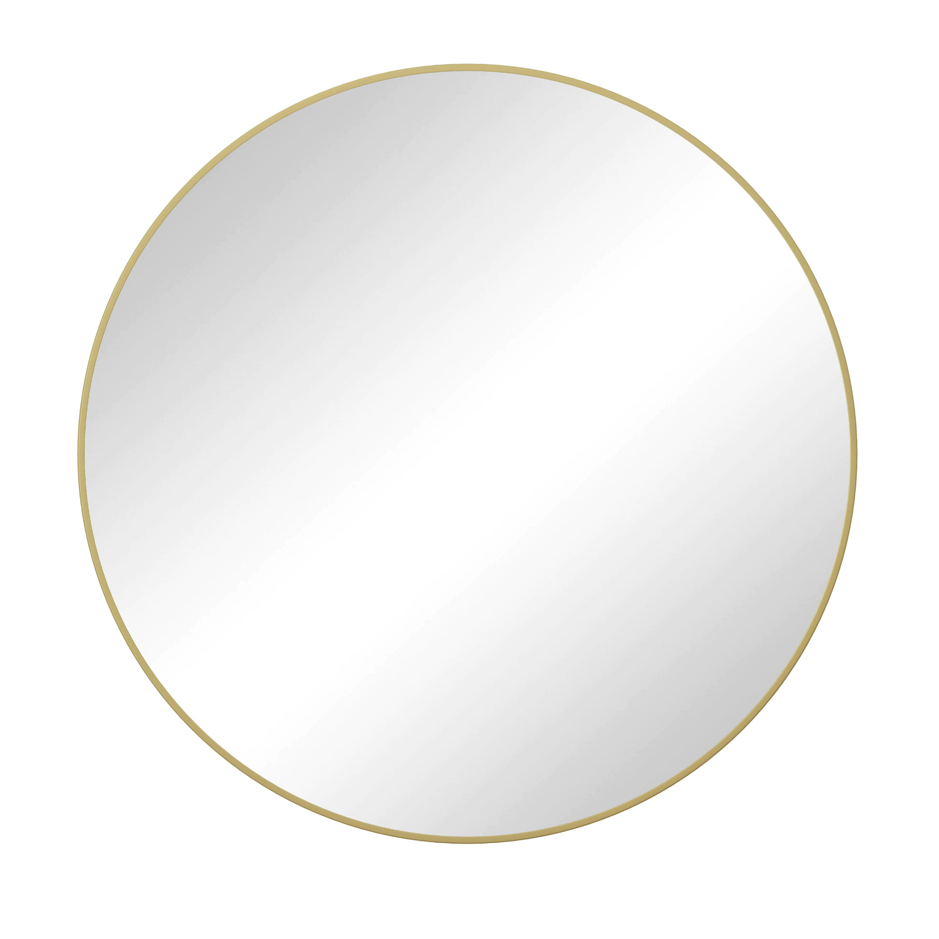Start2Finish round vanity wall mirror with circular metal frame, ideal for home decor and dressing areas.