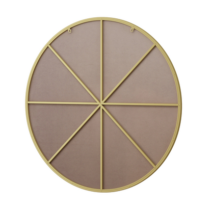 Start2Finish round metal-framed wall mirror, circular vanity dressing mirror for home decor, with a sleek round design.