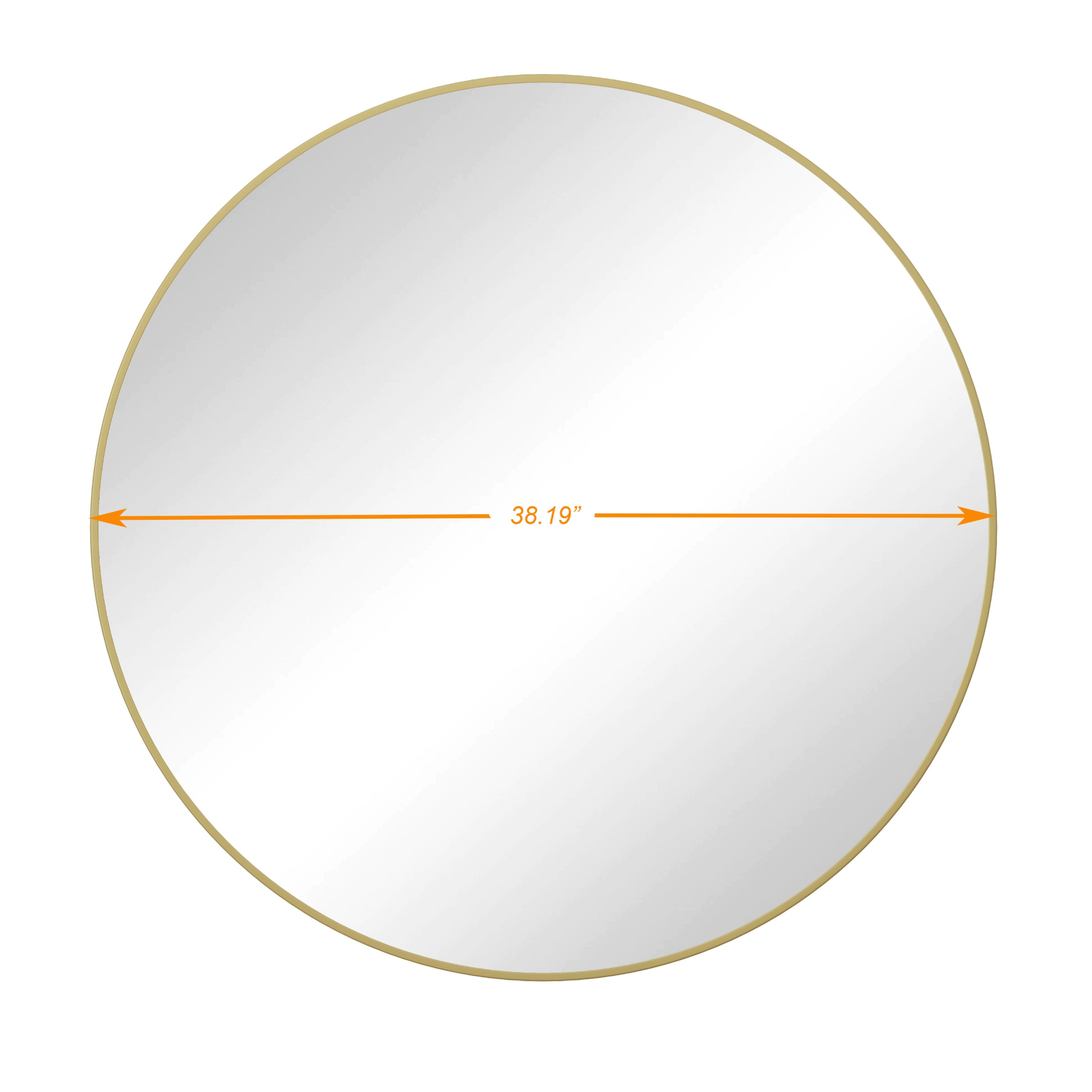 Round metal-framed wall mirror by Start2Finish, perfect for home decor and vanity dressing with a circular design.