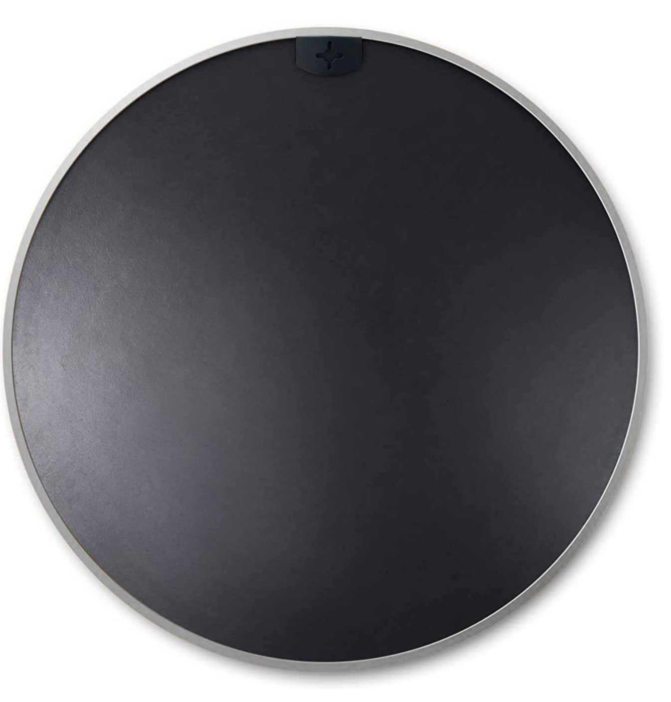 Start2Finish 36-inch round metal framed wall-mounted bathroom mirror with sleek design and sturdy mounting for vanity use.