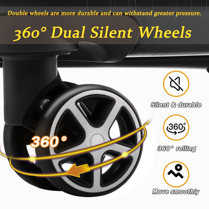 Start2Finish hardshell lightweight durable ABS checked luggage with double wheels and expandable design for travel.