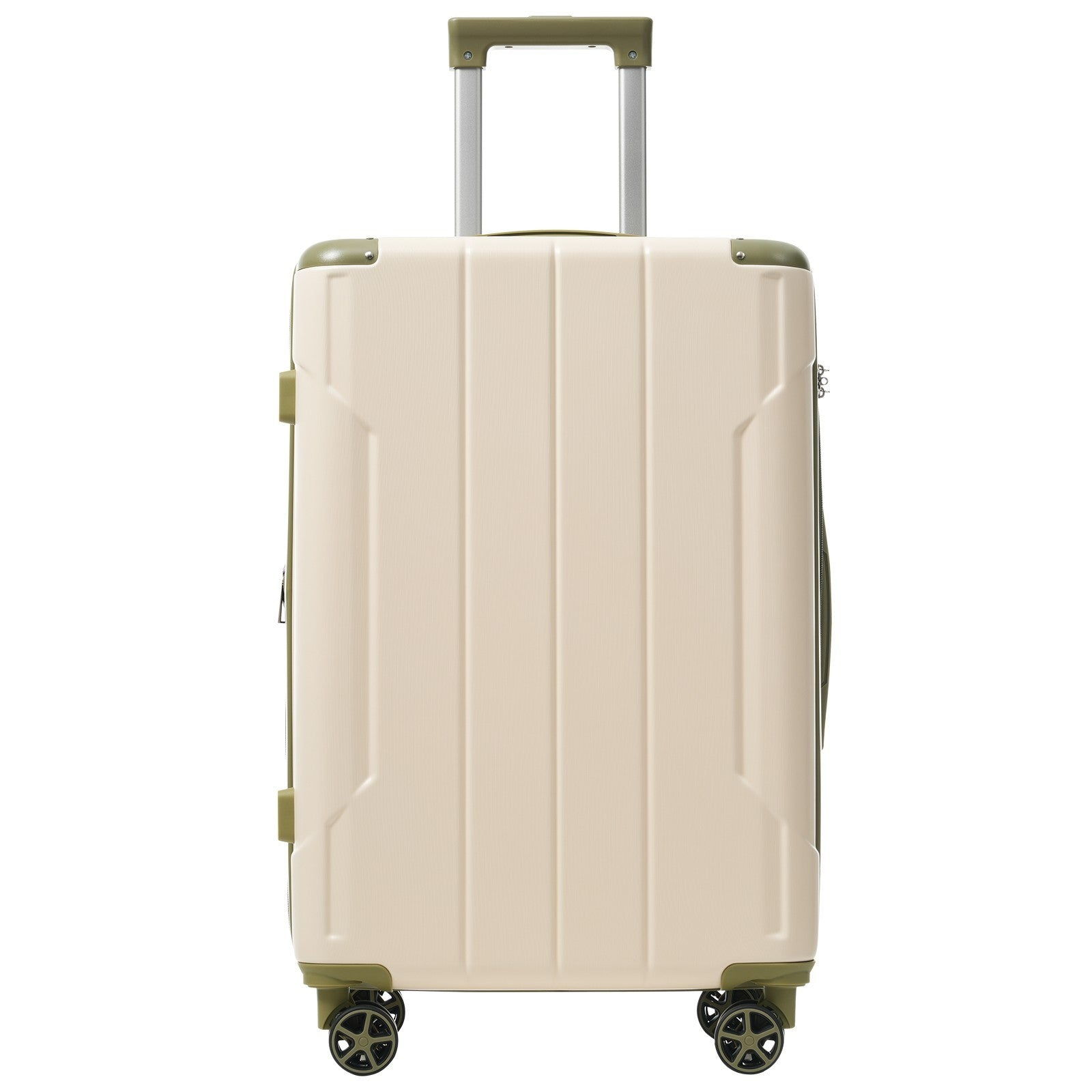Lightweight durable ABS checked luggage with double wheels and expandable design from Start2Finish, featuring a modern hardshell exterior.