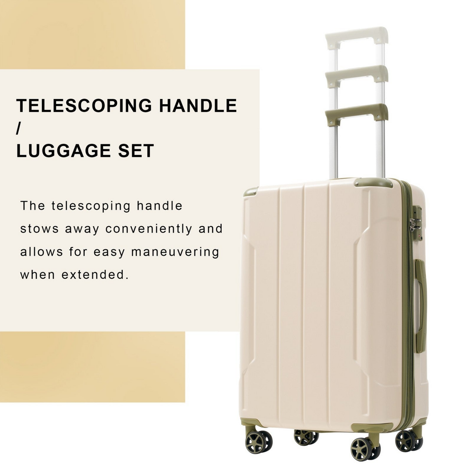 Start2Finish hardshell lightweight durable ABS checked luggage with double wheels and expandable design, shown in the image.