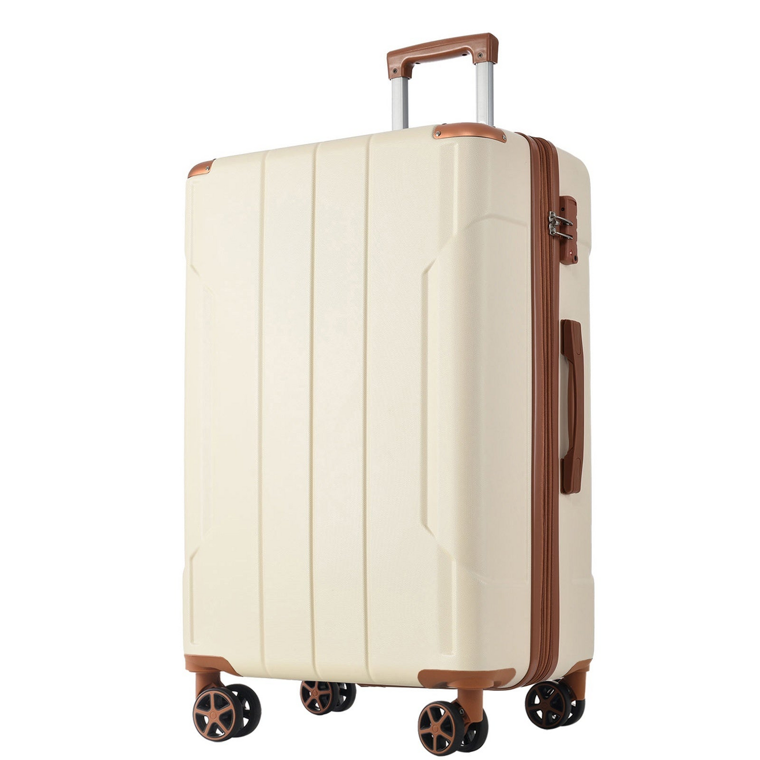 Start2Finish hardshell lightweight durable ABS checked luggage with double wheels and expandable design.