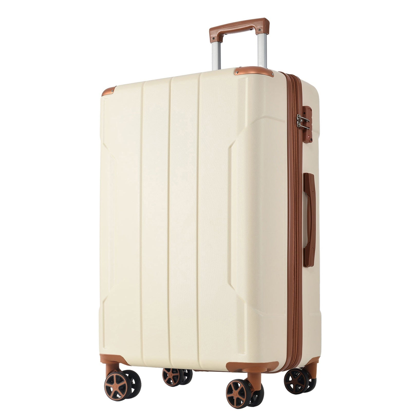 Start2Finish hardshell lightweight durable ABS checked luggage with double wheels and expandable design.