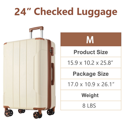 Start2Finish hardshell lightweight durable ABS checked luggage with double wheels and expandable design for travel.