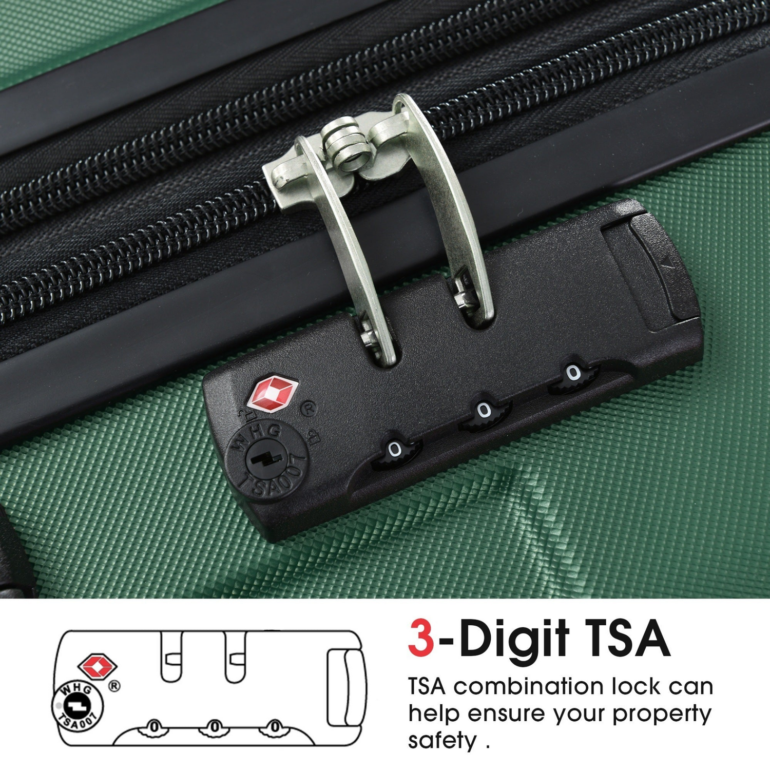 Start2Finish lightweight hardshell checked luggage with durable ABS exterior, double wheels, and expandable design.