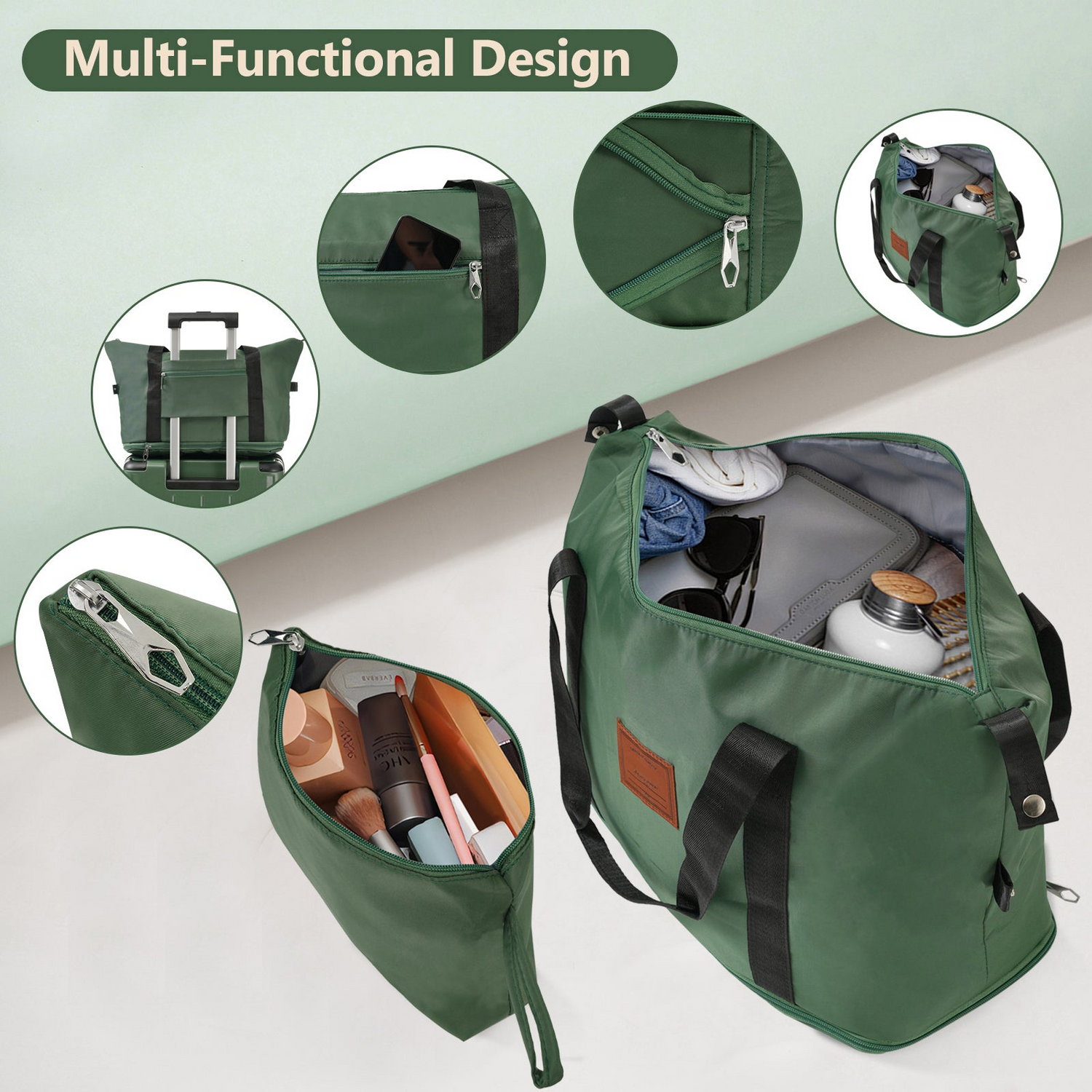 Start2Finish 6-piece hardshell luggage set with expandable suitcases, dual wheels, and TSA locks for travel accessories.