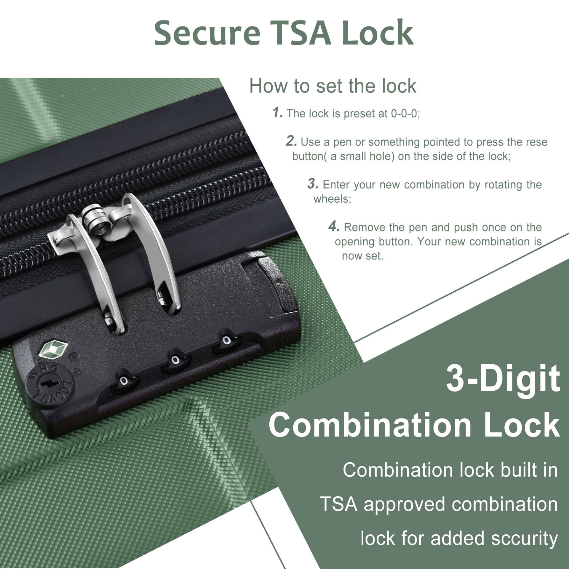 Start2Finish 6-piece hardshell luggage set with lightweight suitcases, expandable design, dual wheels, and TSA locks for travel.