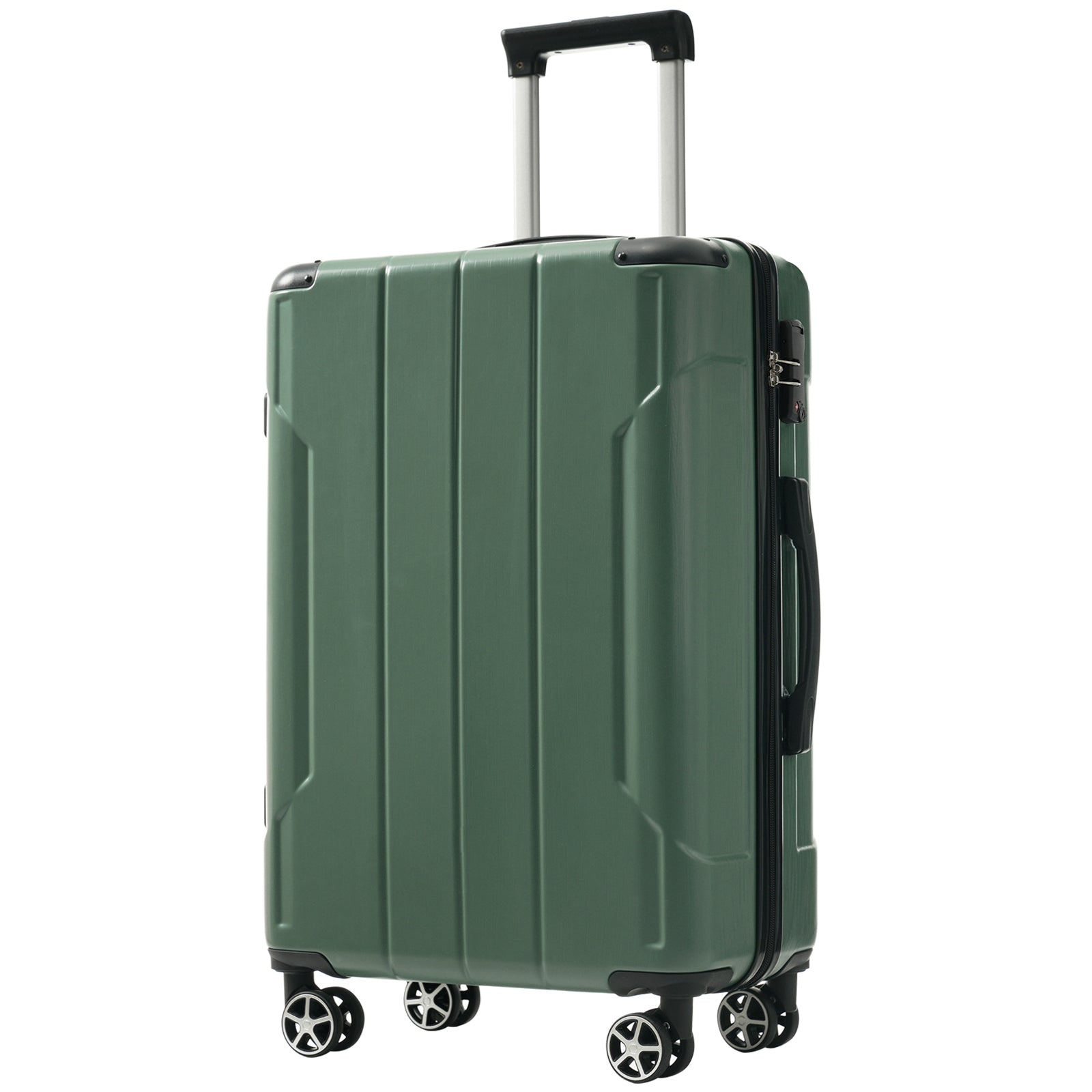 Start2Finish 6-piece hardshell luggage set with expandable lightweight suitcases, dual wheels, and TSA locks for travel accessories.