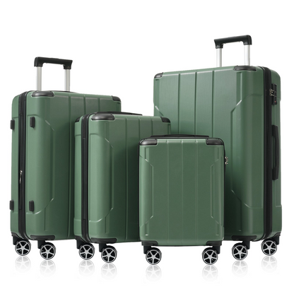 Start2Finish 6-piece hardshell luggage set with lightweight, expandable suitcases, dual-wheel design, and TSA locks for travel accessories.