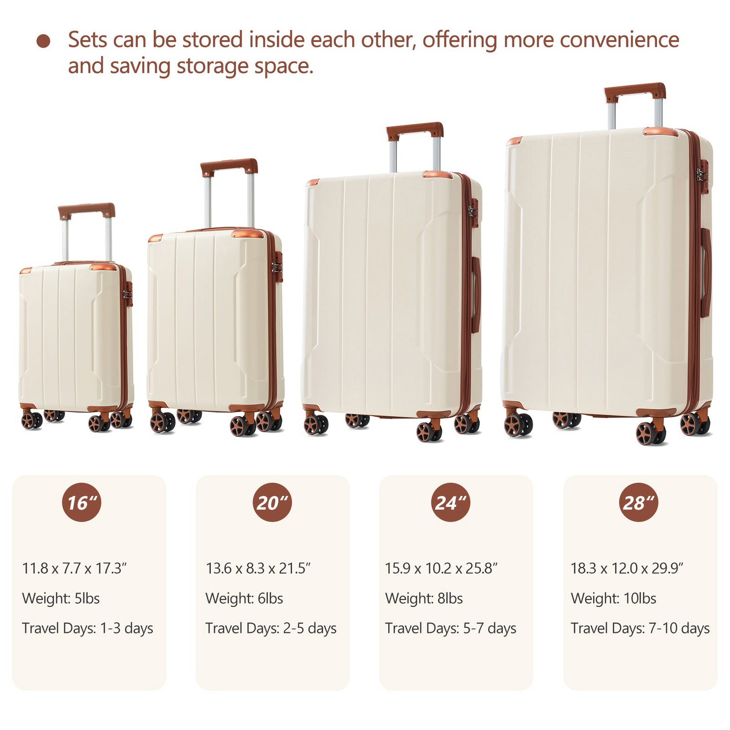 Start2Finish 6-piece hardshell luggage set with expandable suitcases, dual-wheel design, and TSA locks for travel accessories.