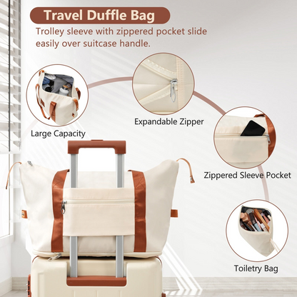 Start2Finish 6-piece hardshell luggage set with expandable suitcases, dual wheels, and TSA locks, ideal for travel accessories.