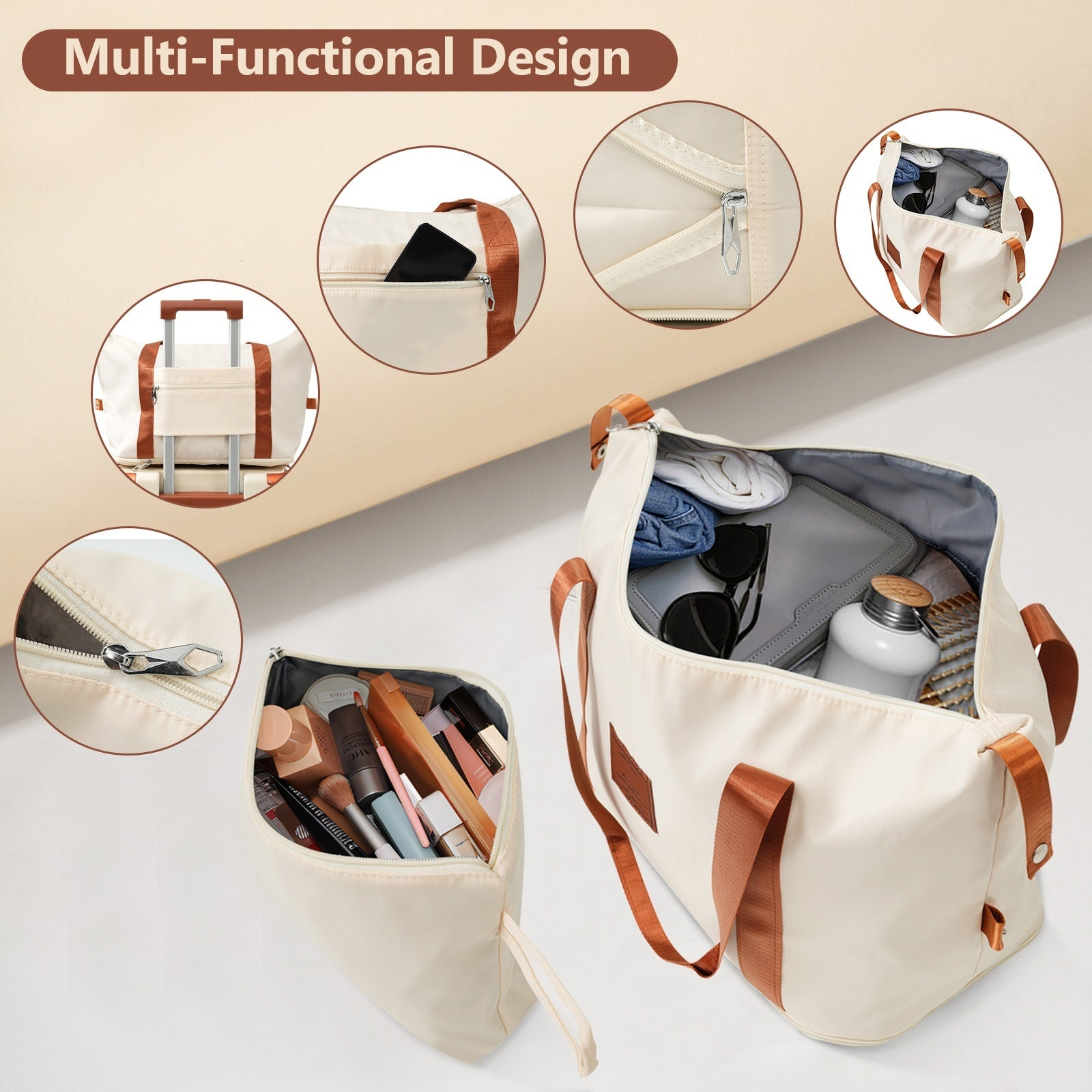 Start2Finish 6-piece hardshell luggage set with expandable suitcases, dual wheels, and TSA locks for travel accessories.