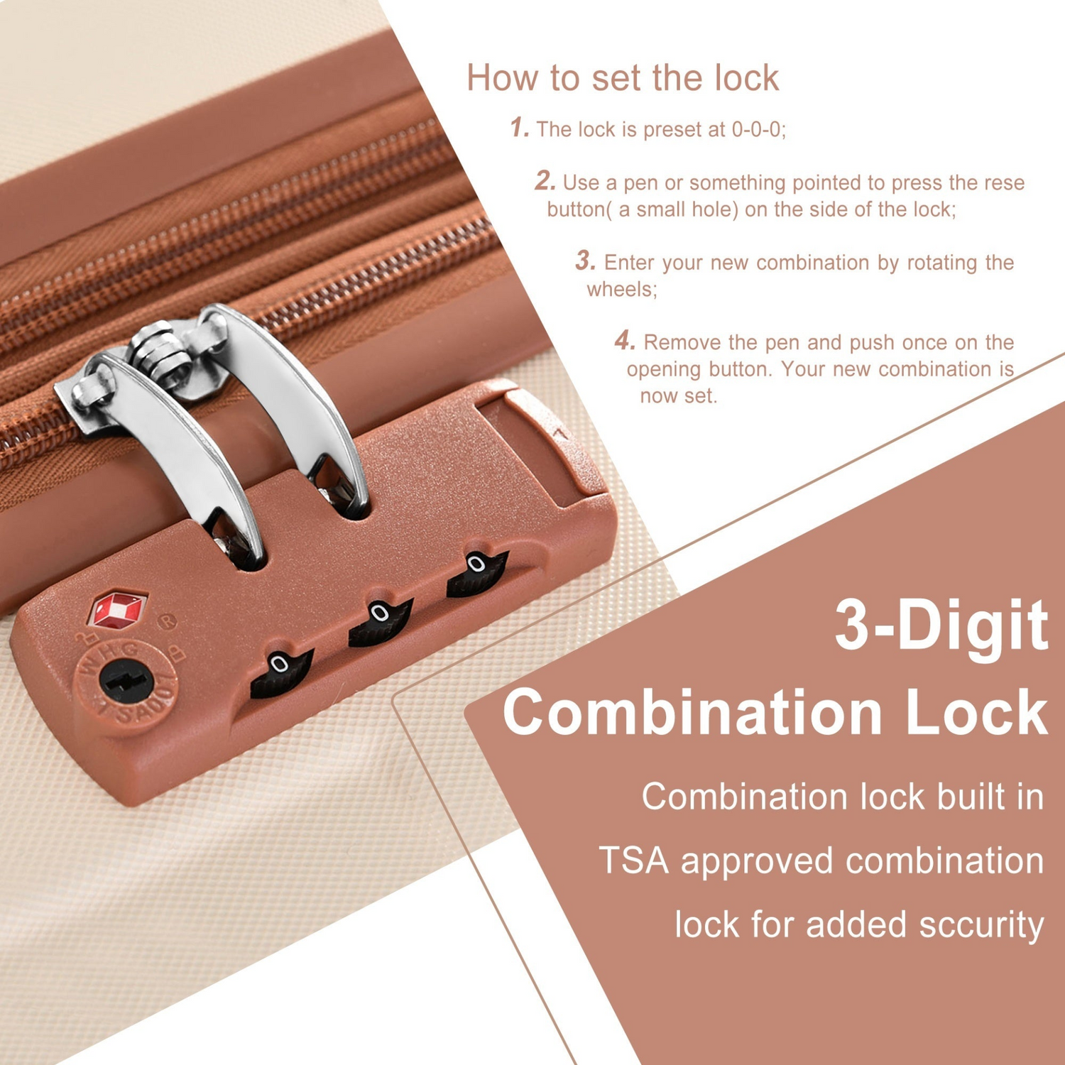 Start2Finish 6-piece hardshell luggage set with expandable suitcases, dual-wheel design, and TSA locks for travel accessories.