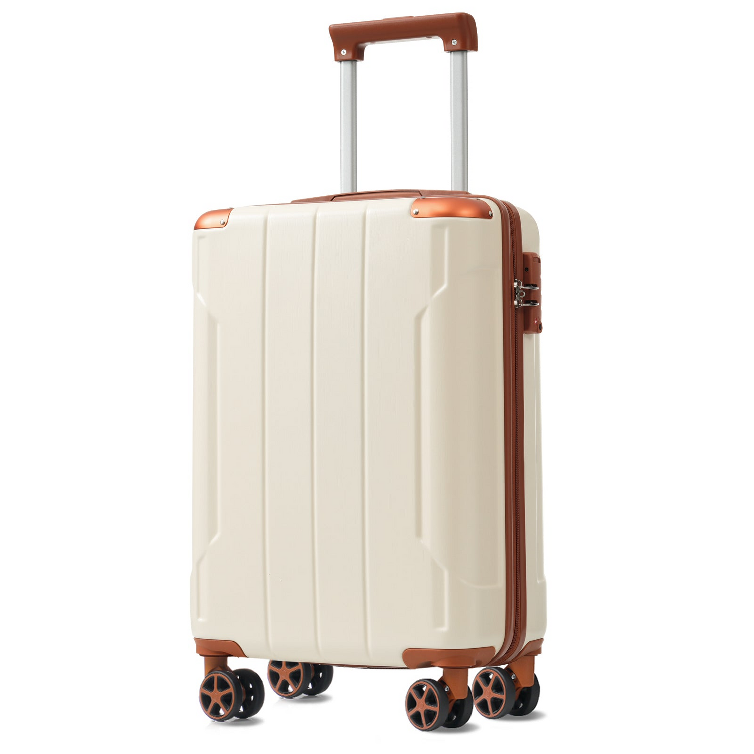 Start2Finish 6-piece hardshell luggage set with expandable suitcases, lightweight design, dual wheels, and TSA locks for travel accessories.